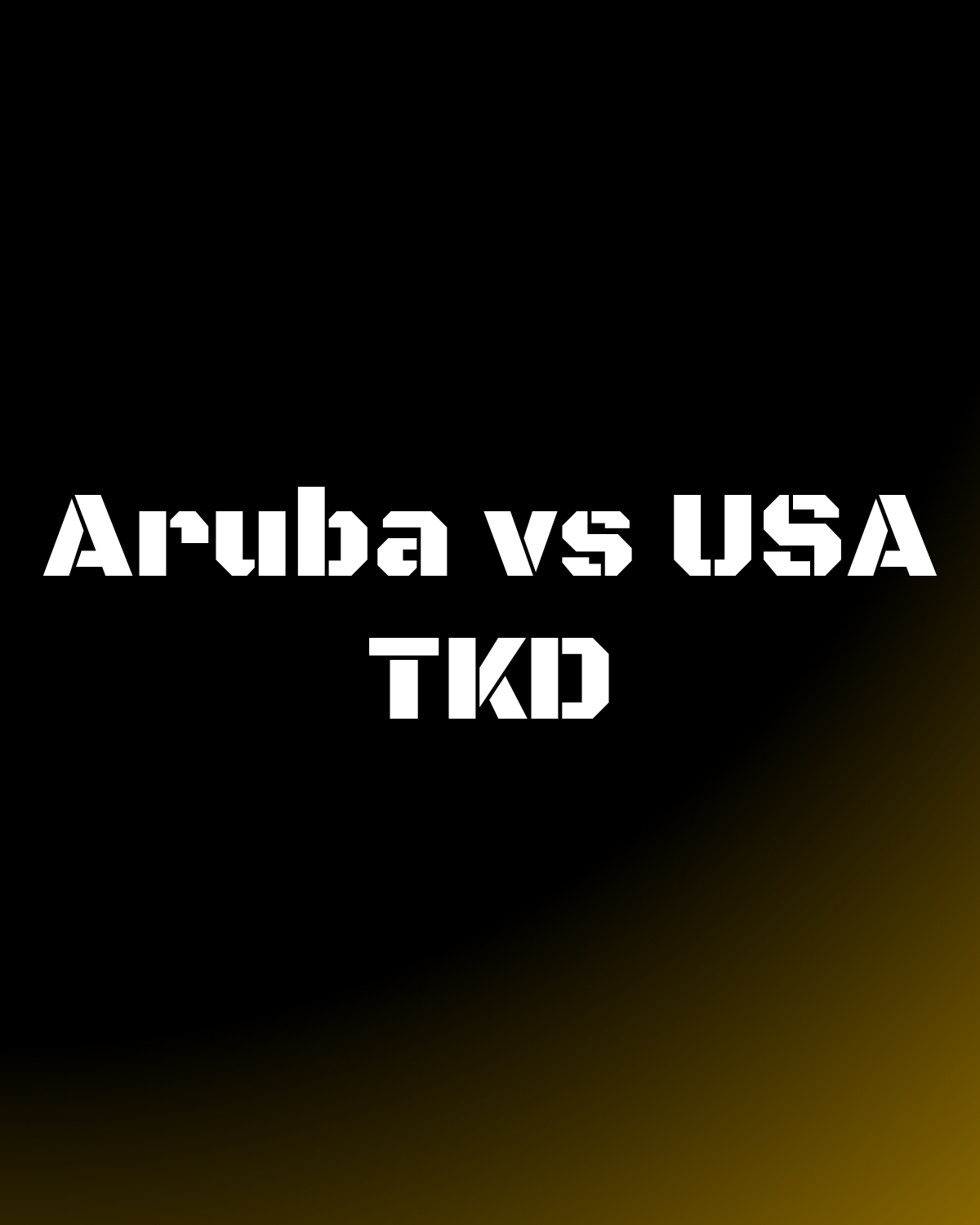 Aruba vs USA TKD